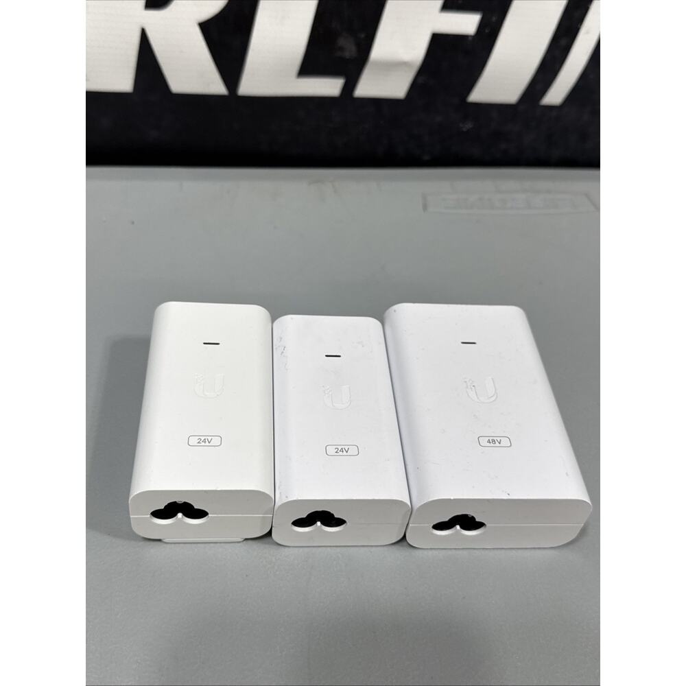 Ubiquiti Unifi (2) 24V/(1) 48V POE Injector Power Supply 3 Pack No Cords